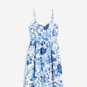 NWT - H&M Floral Linen-blend Dress